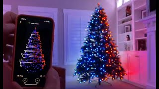 Twinkly pre lit Christmas Tree 600 count light purchased at Home Depot [upl. by Arraek]