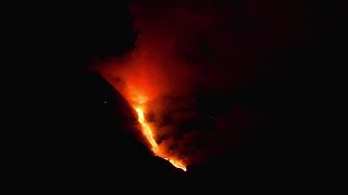 LIVE Etna nuova eruzione in corso nella notte diretta video [upl. by Gilcrest]