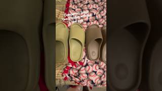 Temu Yeezy Slides Vs Real Yeezy Slides [upl. by Ebanreb]