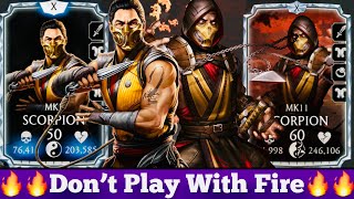 MK1 Scorpion amp MK11 Scorpion FW Friendship amp Brutality Gameplay Review MK Mobile [upl. by Ynhoj]