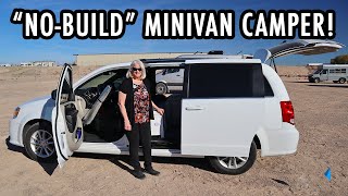 Fantastic quotNoBuildquot Modular Minivan Camper Tour Dodge Grand Caravan [upl. by Llenyar]