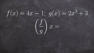 Find the domain from division of two functions [upl. by Merideth938]