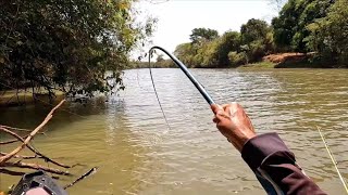 Isso não é um Peixe é um monstro se tá maluco Pescaria nas corredeiras do Rio turvo [upl. by Norrek678]