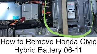 How To Remove Honda Civic Hybrid Battery 0611 IMA [upl. by Gorton723]