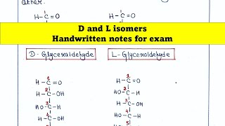 D and L isomers [upl. by Eicyak]