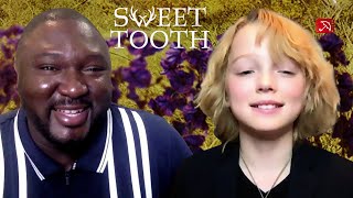 Nonso Anozie amp Christian Convery SWEET TOOTH interview  Netflix [upl. by Ibur]