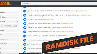 how to download ramdisk file  ramdisk file locotion  unlock tool  iphone ramdisk file [upl. by Mallorie]