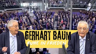 Die letzte Rede von Gerhart Baum im Bundestag [upl. by Carlynne708]