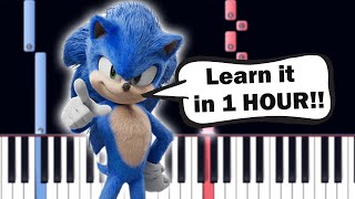 Sonic The Hedgehog  Green Hill Zone  EASY Piano tutorial [upl. by Luba]