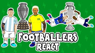 REACTING to the Copa America amp Euro 2020 Final ► 442oons x Onefootball [upl. by Johan]