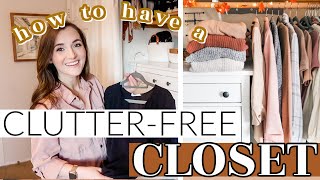 HOW TO HAVE A CLUTTERFREE CLOSET amp actually LOVE what you wear Minimalist Mom Clothing [upl. by Harifaz672]