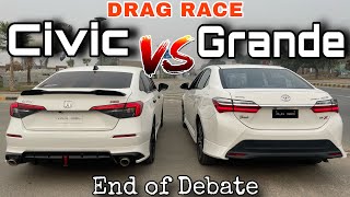 Civic vs Grande Drag Race  AB BEHAS KHATAM [upl. by Anyela24]