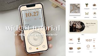 HOW TO MAKE YOUR PHONE AESTHETIC  widget tutorial with mico app✨ [upl. by Yesiad680]