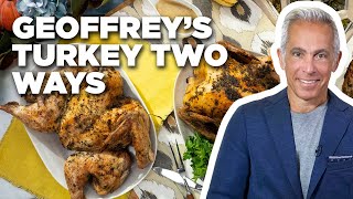 Geoffrey Zakarians Thanksgiving Turkey Two Ways  The Kitchen  Food Network [upl. by Dnesnwot]