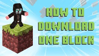 How to Download ONE BLOCK on MINECRAFT BEDROCK EDITION Version 119 [upl. by Reivad]