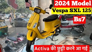 2024 Model Vespa Sxl 125 Scooter 🛵 On Road Price Mileage Feature Review  vespa scooter 2024 model [upl. by Ayalat]