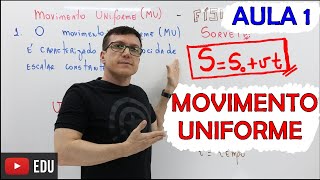 MOVIMENTO UNIFORME  FÍSICA BÁSICA FÍSICA do ZERO  Teoria e Exercícios  AULA 01 [upl. by Tezil]