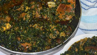 NIGERIAN VEGETABLE SOUP THE ONLY VEGETABLE SOUP RECIPE YOU NEED UGU AND WATER LEAF EDIKANG IKONG [upl. by Laehcym]