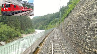 ★ 4K 🇨🇭Cab Ride Landquart  Chur  Disentis Switzerland 072020 [upl. by Unni318]