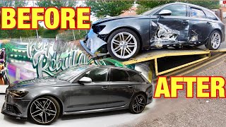 Rebuilding a salvage AUDI RS6 in 10 minutes [upl. by Lasko]