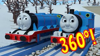 360º TOMICA Thomas amp Friends Christmastime Trainspotting [upl. by Atnahsa]