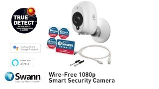 Swann Smart Security Camera Product Overview  Wirefree 1080p Full HD audio battery outdoor [upl. by Aroved615]