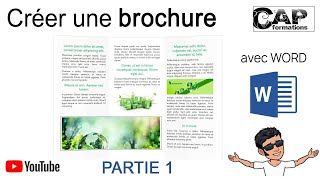 Comment réaliser une brochure 3 volets avec Word   part 1 [upl. by Rosella230]