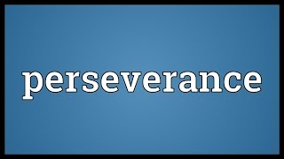 Perseverance Meaning [upl. by Namra]