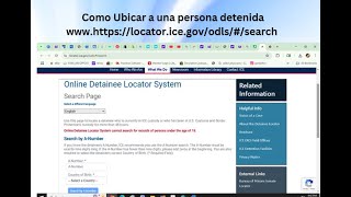 COMO LOCALIZAR UNA PERSONA DETENIDA POR ICE [upl. by Brenner]