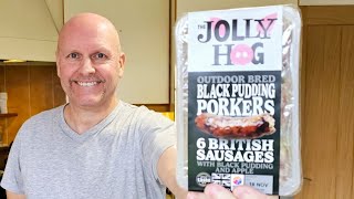 This Makes Me HAPPY Trying Black Pudding Porkers [upl. by Claudy]