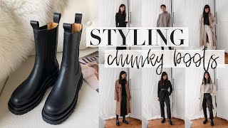 HOW TO STYLE CHUNKY BOOTS 2021 Trend [upl. by Ebehp]