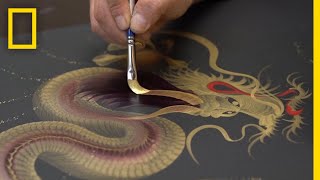 The Art of Single Stroke Painting in Japan  National Geographic [upl. by Gosselin]