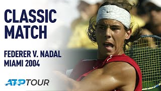 FEDERER V NADAL FIRST EVER MATCH  2004 MIAMI OPEN FINAL  ATP [upl. by Calva]