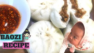 EASY DELICIOUS Chinese Pork Bun Recipe Baozi 包子 [upl. by Einon]