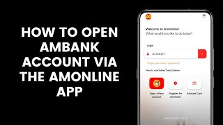 How to Open AmBank Savings Account or Current Account via the AmOnline app [upl. by Nnairam]