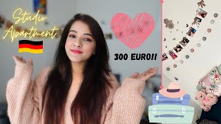 My German Student Studio Apartment Tour  300 Euro  Twilight QueenBee [upl. by Nywrad]