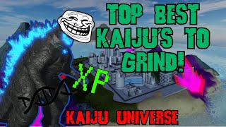 Top Best Kaijus To Use For Grinding XP amp Gcells TUTORIAL  Kaiju Universe Roblox [upl. by Eliam210]