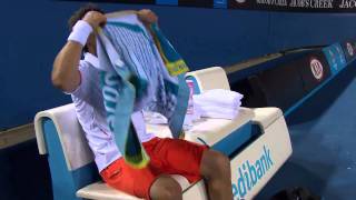 Marcos Baghdatis Destroys FOUR Racquets  Australian Open 2012 [upl. by Afas5]