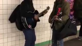 Blac Rabbit  Eight Days A Week Beatles Cover in NYC Subway [upl. by Fronnia]