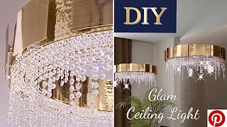 DIY GOLD CHANDELIER ON A BUDGET CHANDELIER DIY [upl. by Nnyleimaj841]