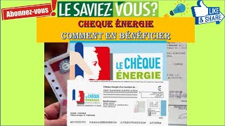 Chèque énergie Comment en bénéficier [upl. by Trescott513]