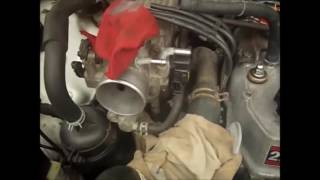 Removal and Repair of 91 22re Throttle Body and Idle Control Valve Part 1 [upl. by Nerek]