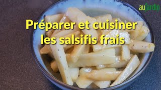 RÉCOLTER PRÉPARER et CUISINER les SALSIFIS frais  RECETTE des salsifis au beurre noisette [upl. by Petronella]