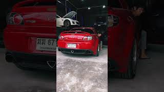 Rx8 4 port Turbo Custom Exhaust Warm start Rev [upl. by Eerased]