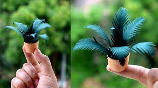 How Make Paper Flower Miniature Plants DIY [upl. by Alyaj]