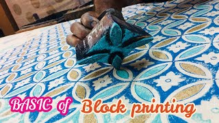 Basic of Block Printing। Hand Block Printing Process by Using Wooden Blocks [upl. by Latoya]