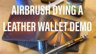 Airbrushing Leather Dye Demo [upl. by Jammie806]