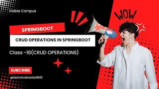 spring boot tutorial for beginners CRUD operations in spring boot Telugu [upl. by Chickie249]