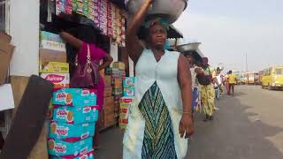 AFRICAN COMMUNITY MARKET AGBOGBLOSHIE GHANA ACCRA [upl. by Gilbertina]