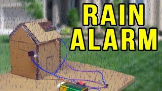 How to make a Rain Detector with alarm  Electronics projects [upl. by Savage172]